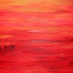 Abend in Rot, 150 x 100 Acryl auf Leinwand (verkauft)