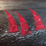 Red Race, 120 x 100 x 3,5 Acryl auf Leinwand, strukturiert