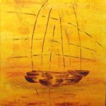 Segler abstrakt III, 50 x 70, Acryl auf Leinwand, strukturiert ,verkauft 
