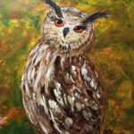 Eule; 40 x 50 Acryl auf Leinwand, vergeben