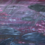 Unterwasserwelt, 120x100x3,5 ; Acryl auf Leinwand 