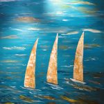 Zwischen Himmel und Meer, 100 x 120, Acryl auf Leinwand, strukturiert 