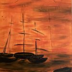 Abendröte, 50 x 70, Acryl auf Leinwand, strukturiert 