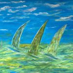 Speedsailing, 120 x 100 x 3,8, Acryl auf Leinwand,gespachtelt 