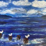 Urlaub am Meer, 70 x 50 Acryl auf Leinwand 